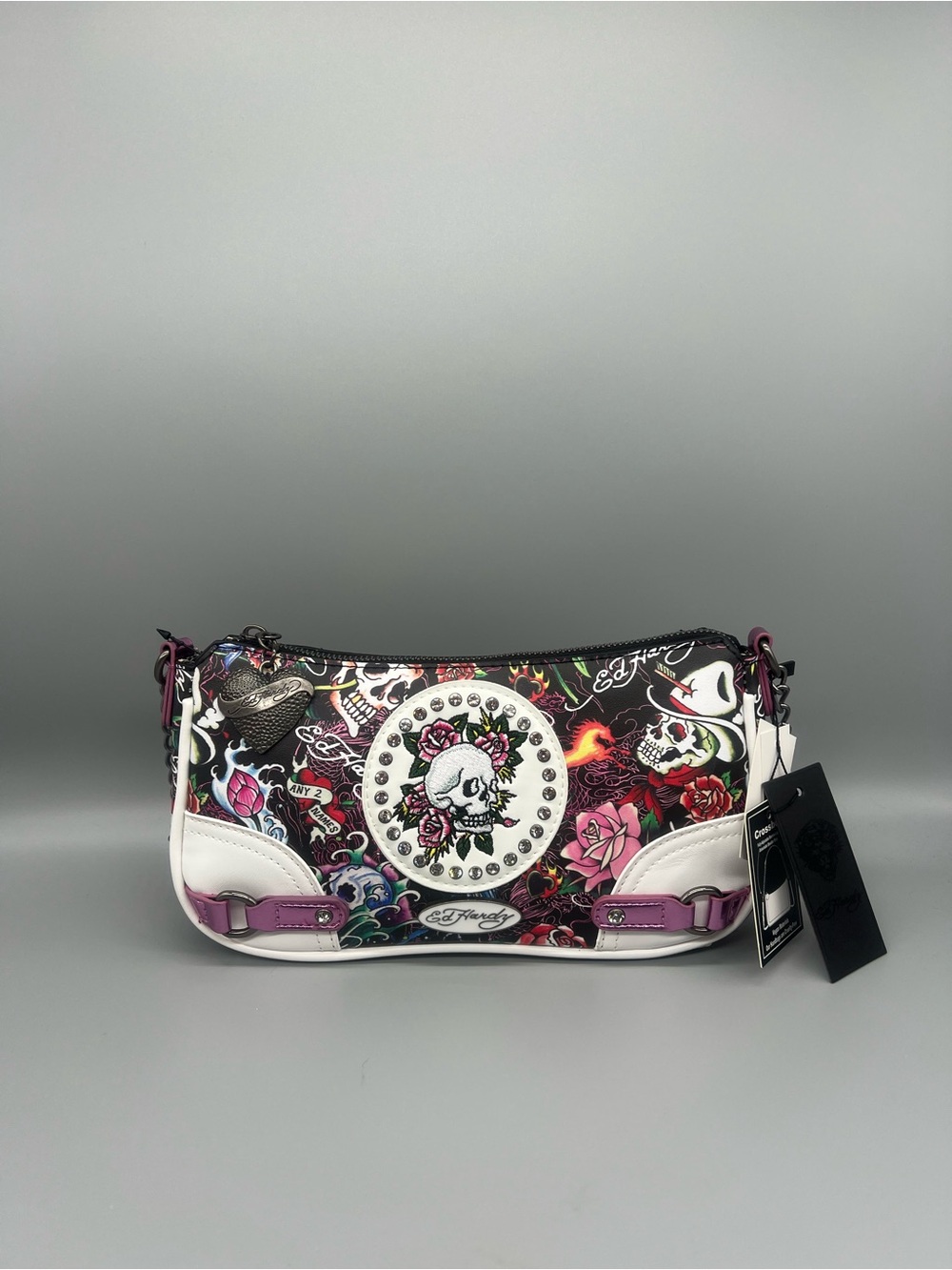 Ed Hardy convertible shoulder to crossbody purse